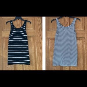 2 for $6 A New Day Striped Tank Tops Size Large